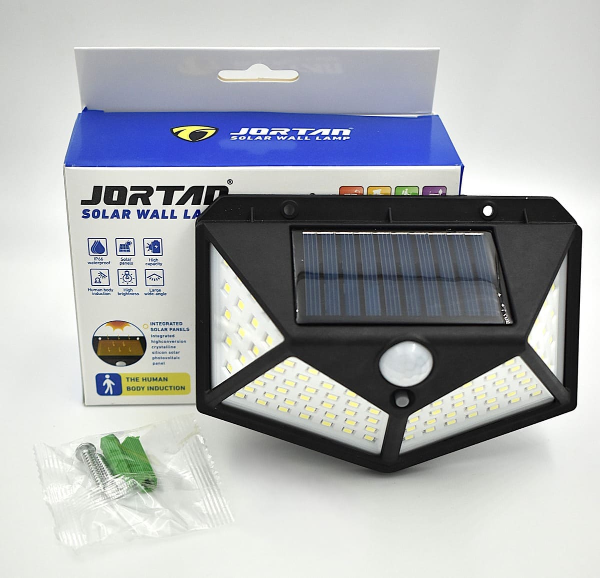 Lámpara Solar LED 7W Recargable Con Sensor de Movimiento - Jortan