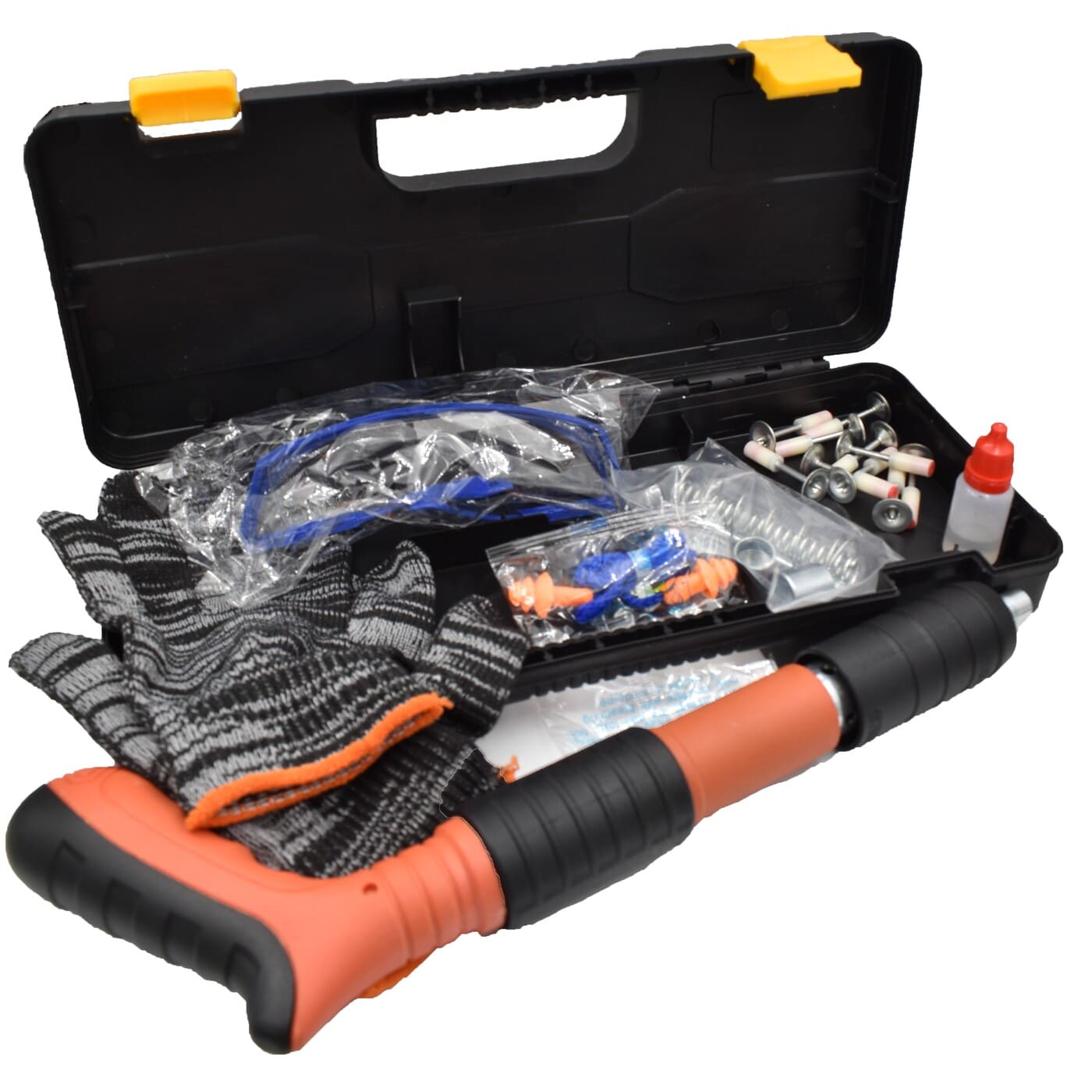 Pistola de Clavos Con Accesorios y 10 Clavos