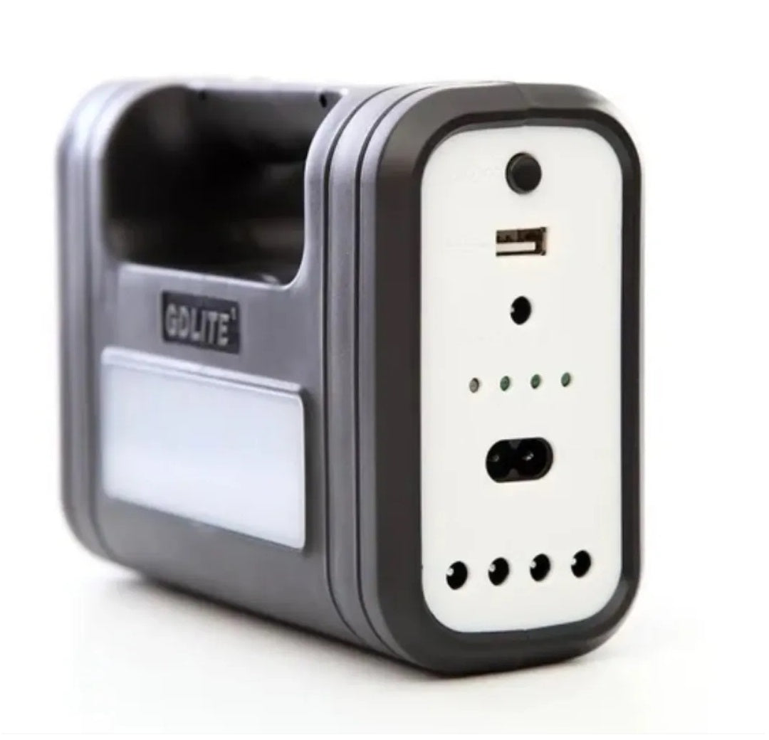 Kit Panel Solar + 3 Bombillos de 3W + Módulo Con Batería y Linterna + Cable Multiuso + Cable de Corriente