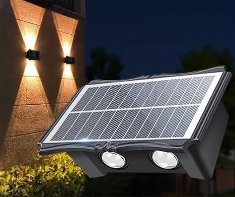 Lámpara Solar LED 9W Recargable Para Pared de Ambiente Gourment