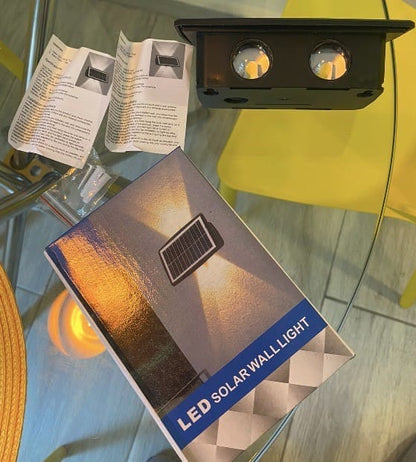 Lámpara Solar LED 9W Recargable Para Pared de Ambiente Gourment