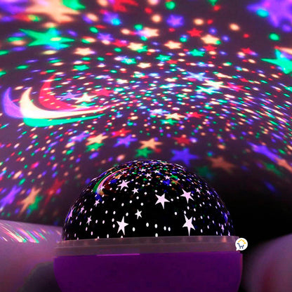 Proyector Estrellas Lámpara Giratoria Con Luz de LED