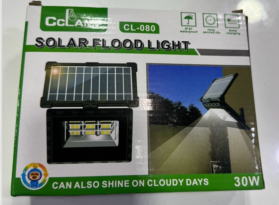 Kit Reflector LED 30W Recargable y Panel Solar - CcLamp CL-080