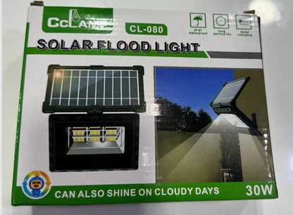 Kit Reflector LED 30W Recargable y Panel Solar - CcLamp CL-080