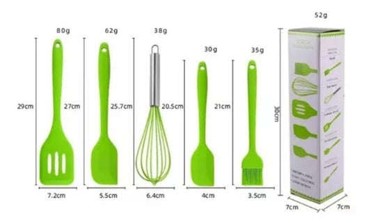 Set De Utensilios De Cocina De Silicona Para Hornear, 5 Piez